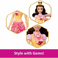 Disney Princess Jewel Reveal Belle Fashion Doll w/ 8 Surprises