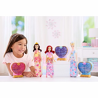 Disney Princess Jewel Reveal Belle Fashion Doll w/ 8 Surprises Including Gem Box & Accessories