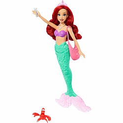 Disney Princess Ocean Stories Ariel Mermaid Fashion Doll with Sebastian Figure & 4 Accessories