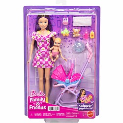 Barbie Skipper Babysitters Inc. Playset with Skipper Doll, Baby Doll, Stroller & 7 Accessories