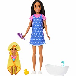 Barbie Skipper Babysitters Inc. Playset with Skipper Doll, Toddler Doll, Bathtub & 6 Accessories