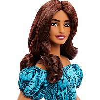 Barbie Fashionistas Style Doll #250 in Turquoise Snake Print Skirt, Turquoise Snake Print Top, Brown Hair
