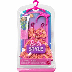 Barbie Style Complete Looks with Orange and Pink Paisley Shorts and Top, Headband and Bracelet