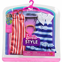 Barbie Fashions 2-Pack Clothing Set, 2 Outfits for Doll with 2 Dresses, and Accessories