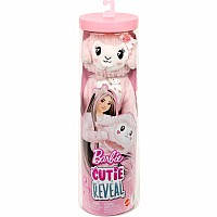 Barbie Cutie Reveal Doll & Accessories, Cuddly Series Lamb with 10 Surprises