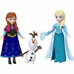 Disney Frozen Anna & Elsa Character Set with 4 Small Dolls & 4 Accessories Inspired by Movie