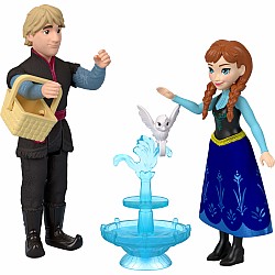 Disney Frozen Anna & Elsa Character Set with 4 Small Dolls & 4 Accessories Inspired by Movie