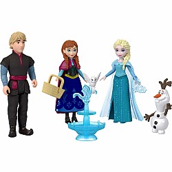 Disney Frozen Anna & Elsa Character Set with 4 Small Dolls & 4 Accessories Inspired by Movie