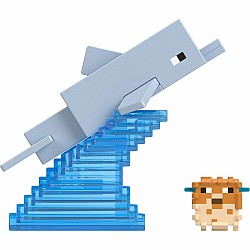 Minecraft Dolphin Action Figure & Accessories Set, 3.25-inch Scale Collectible Toy