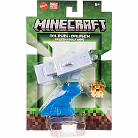 Minecraft Dolphin Action Figure & Accessories Set, 3.25-inch Scale Collectible Toy