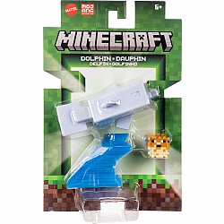 Minecraft Dolphin Action Figure & Accessories Set, 3.25-inch Scale Collectible Toy