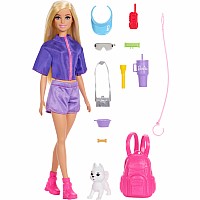 Barbie Signature “Malibu” Outdoor Adventures Fashion Doll with 10+ Camping-Themed Accessories Including Pet