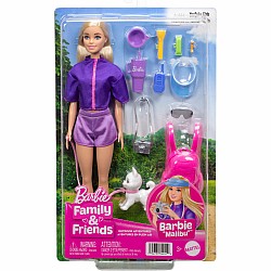 Barbie Signature “Malibu” Outdoor Adventures Fashion Doll with 10+ Camping-Themed Accessories Including Pet