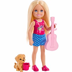 Barbie Chelsea Family & Friends Outdoor Adventures Doll Playset with Pet Puppy & Camping Accessories