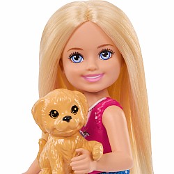 Barbie Chelsea Family & Friends Outdoor Adventures Doll Playset with Pet Puppy & Camping Accessories