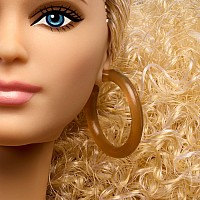 Barbie Signature Basics Collectible Doll, Model 07 with Blonde Hair in White Pants with Golden Print