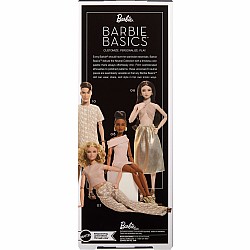 Barbie Signature Basics Collectible Doll, Model 07 with Blonde Hair in White Pants with Golden Print
