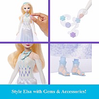 Disney Frozen Jewel Reveal Elsa Fashion Doll w/ 8 Surprises Including Gem Box & 10 Accessories