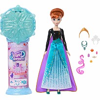 Disney Frozen Jewel Reveal Anna Fashion Doll w/ 8 Surprises Including Gem Box & 10 Accessories