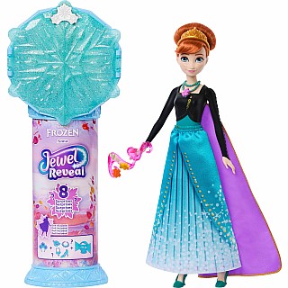 Disney Frozen Jewel Reveal Anna Fashion Doll w/ 8 Surprises Including Gem Box & 10 Accessories