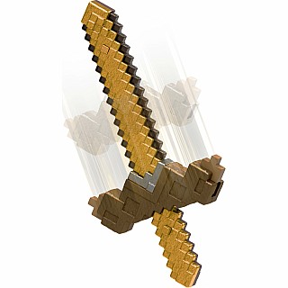 Minecraft Click & Switch Sword & Pick-Axe, Transforming Kid-Sized 2-in-1 Toy for Role-Play & Costumes