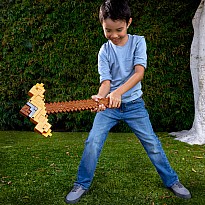 Minecraft Click & Switch Sword & Pick-Axe, Transforming Kid-Sized 2-in-1 Toy for Role-Play & Costumes