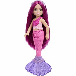 Barbie Chelsea Mermaid Small Doll with Pink Hair & Removable Hair Accessory, 6-inch Toy