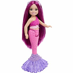 Barbie Chelsea Mermaid Small Doll with Pink Hair & Removable Hair Accessory, 6-inch Toy
