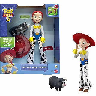 Disney Pixar Disney and Pixar Toy Story 5 Critter Talk Jessie, 12 Inch Action Figure Toy & JD Pig, 35 Sounds