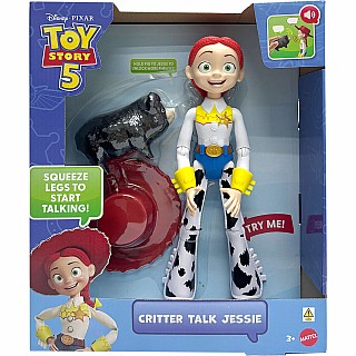 Disney Pixar Disney and Pixar Toy Story 5 Critter Talk Jessie, 12 Inch Action Figure Toy & JD Pig, 35 Sounds