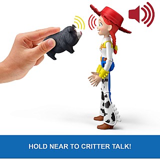 Disney Pixar Disney and Pixar Toy Story 5 Critter Talk Jessie, 12 Inch Action Figure Toy & JD Pig, 35 Sounds