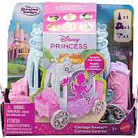 Disney Princess Carriage Reveal Surprise Small Doll, Vehicle & Figure (Characters May Vary)