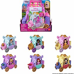 Disney Princess Carriage Reveal Surprise Small Doll, Vehicle & Figure (Characters May Vary)