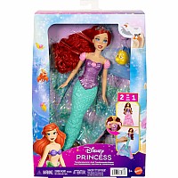Disney Princess Ariel Human to Mermaid Transforming Fashion Doll with Flounder