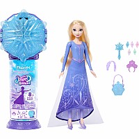 Disney Frozen Jewel Reveal Ice Skating Elsa Fashion Doll with 8 Surprises