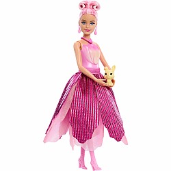 Barbie Petal Pop Scented Fashion Doll with Pink Tulip Dress, Reveal Accessories like Bunny & More