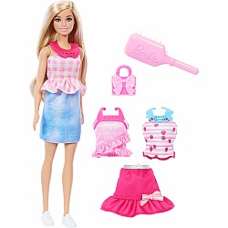 Barbie EASY TO DRESS Doll Featuring Easy to Dress, Snap on Fashions, Fashion Dolls with Brushable Blonde Hair