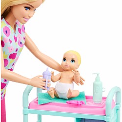 Barbie Careers Baby Doctor Playset with Blonde Fashion Doll, 2 Baby Dolls, Exam Table & Accessories