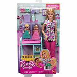 Barbie Careers Baby Doctor Playset with Blonde Fashion Doll, 2 Baby Dolls, Exam Table & Accessories