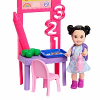 Barbie Careers Teacher Playset with Fashon Doll, Toddler Doll, Classroom Board & Accessories