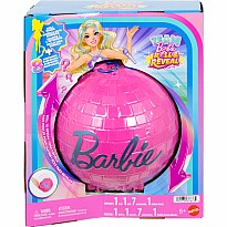 Barbie Team Roll and Reveal Pop Star Doll and Accessories with Blonde Fashion Doll, 8 Surprises s & Disco Ball Encasement