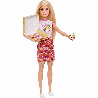 Barbie Pizza Shop Playset with Blonde Doll, Pizza Making Station, 25 Accessories