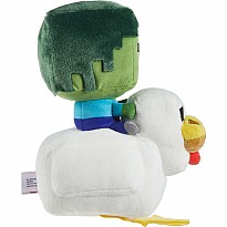 Minecraft Plush Zombie Chicken Jockey Toy, 8-inch Soft Doll Inspired by the Video Game Character