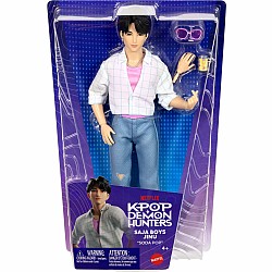 Mattel KPop Demon Hunters Saja Boys Jinu Fashion Doll in “Soda Pop” Look with Themed Movie Accessories
