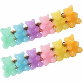 Pastel Gummy Bear Hair Clips