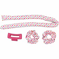 Check Satin Curling Set (assorted)