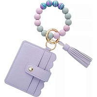 Wallet Wristlet Silicone Bead Tassel Keychains