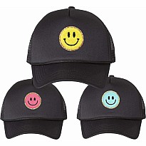 Varsity Smiley Trucker Hats