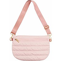 Pink Crossbody Puffer