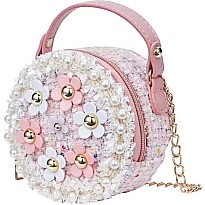 Flower Tweed Mini Purse (assorted)